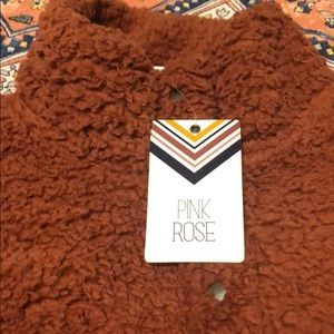 Brick Red Sherpa Pullover